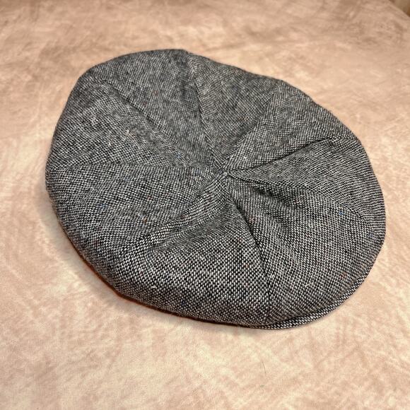 Vintage Lands' End Newsboy Cabby Hat Gray Convertible Quilted Lining Union Made - Picture 8 of 8